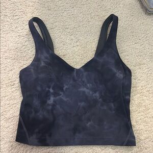 Lululemon sz 0 Black Tie-Dye cropped align tank top